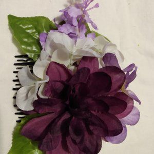 🌹Handmade🌹Pin Up - Flower Hair Comb-1